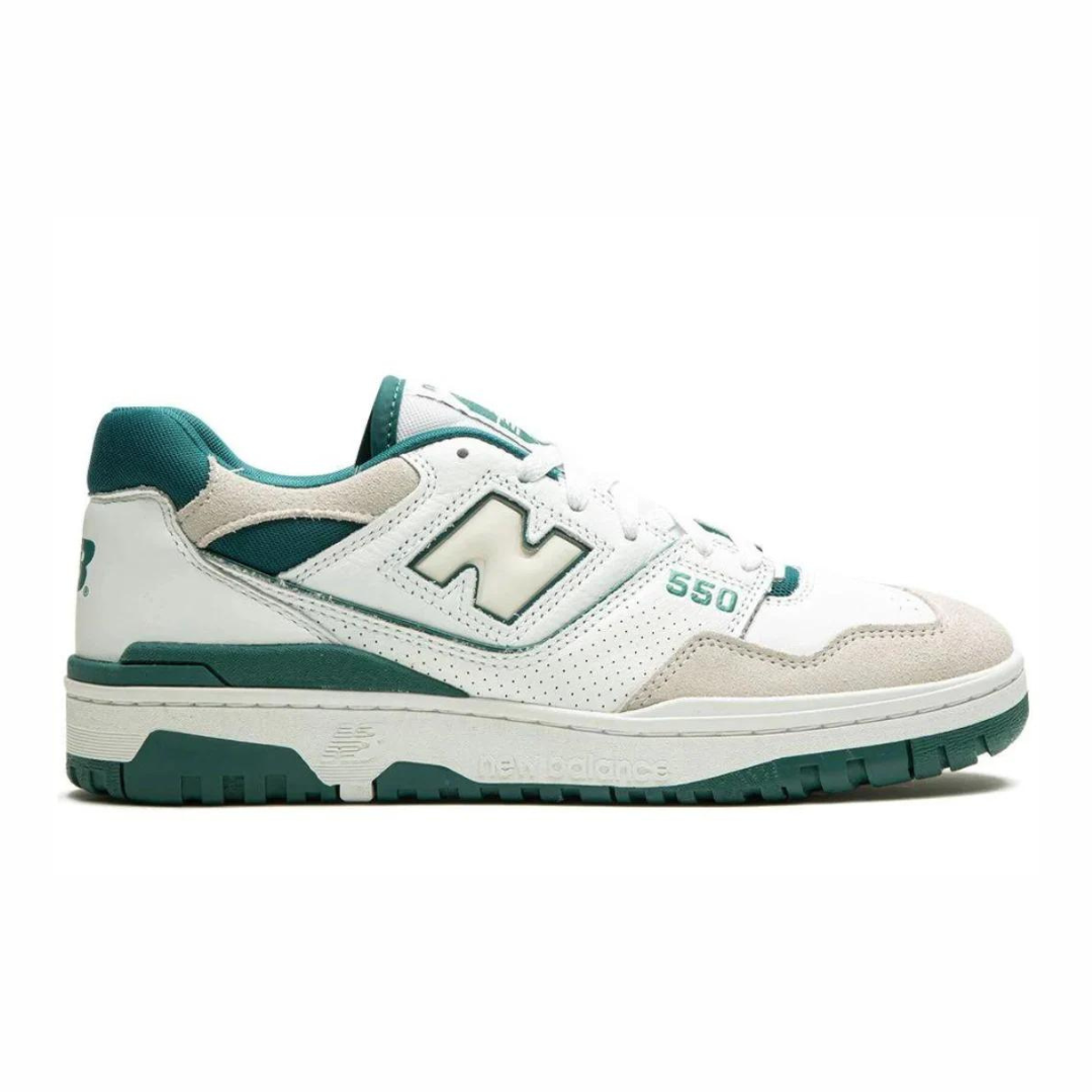New Balance 550 "White/Team vintage teal" sneakers