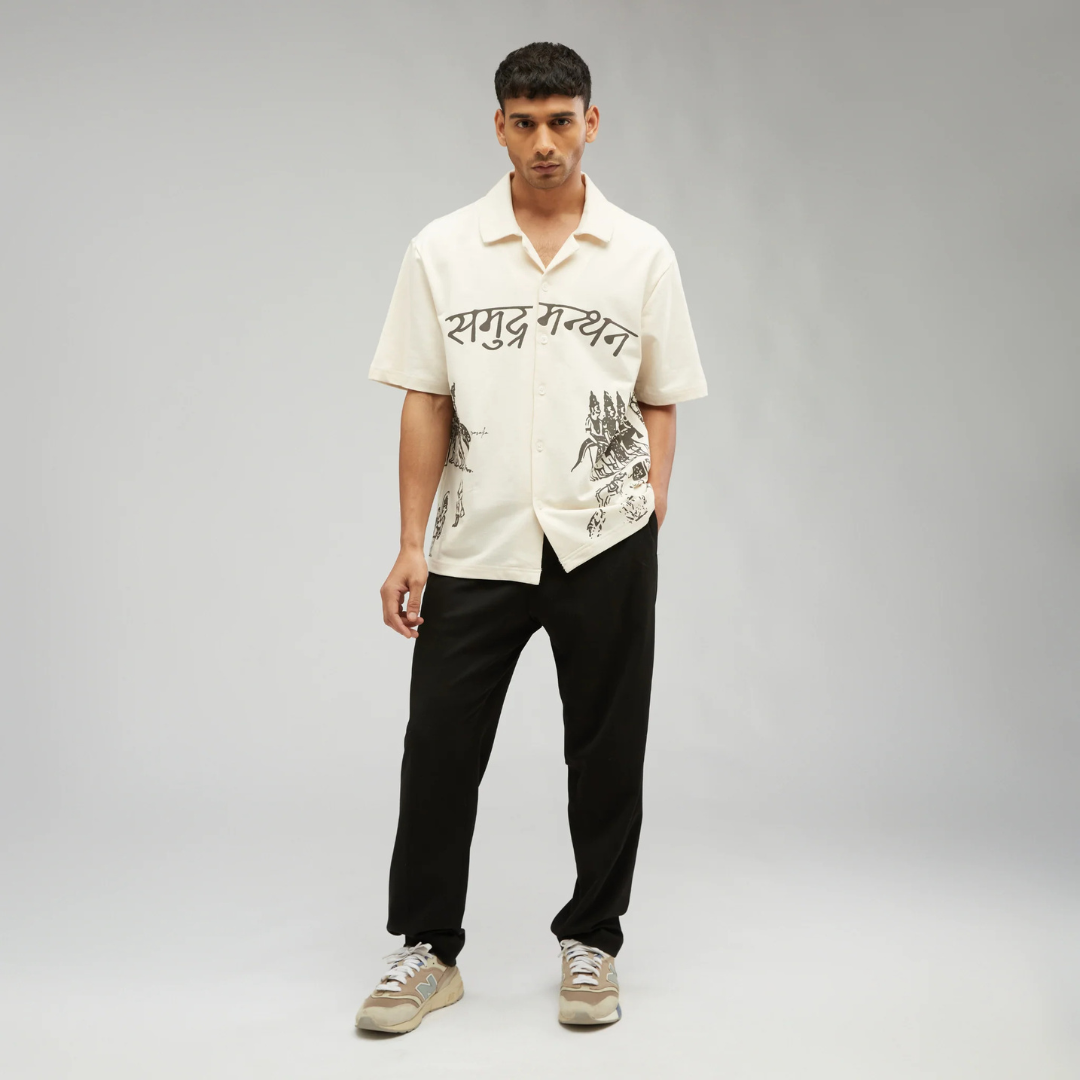 Samudra Manthan Oversized Bowling Shirt