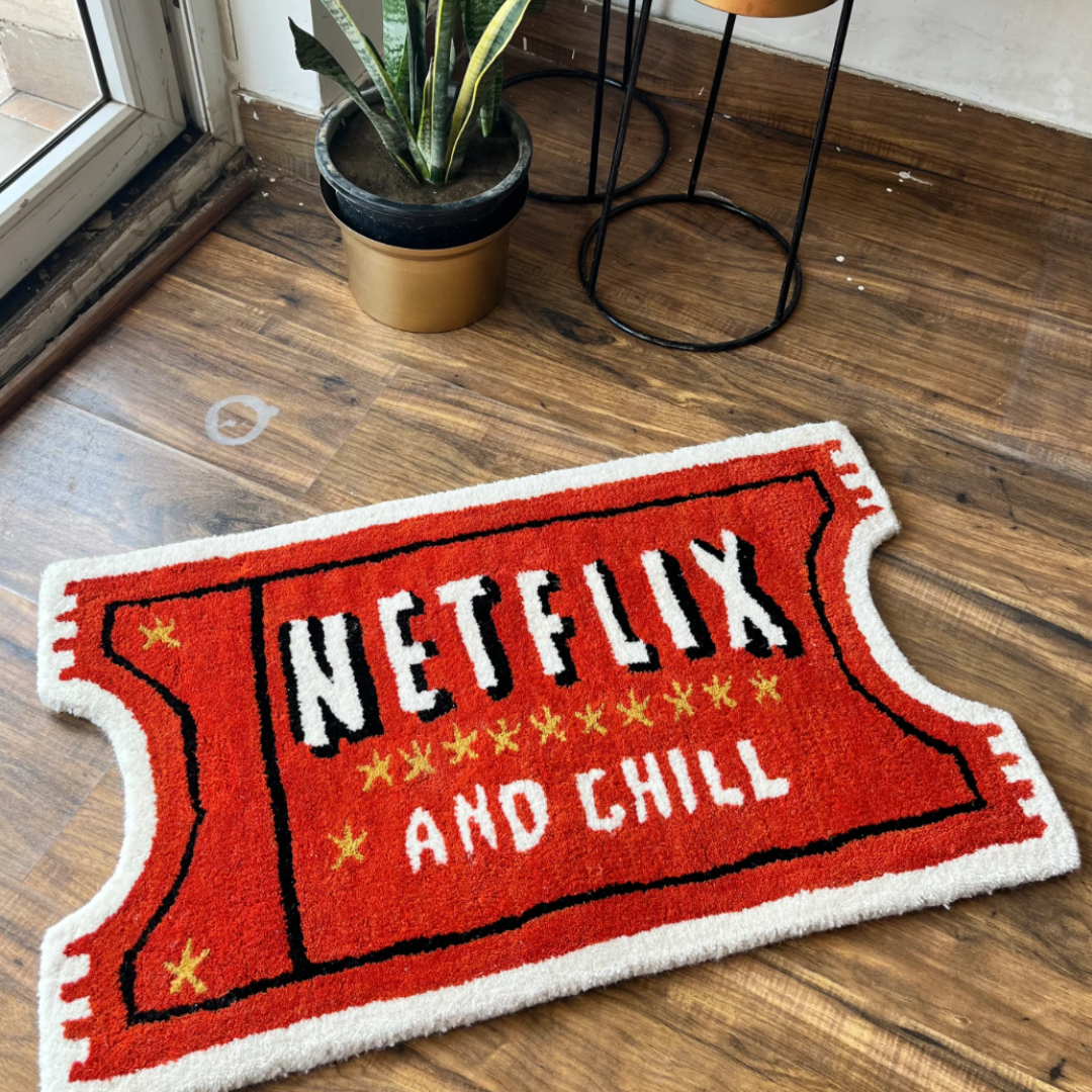 NETFLIX AND CHILL RUG