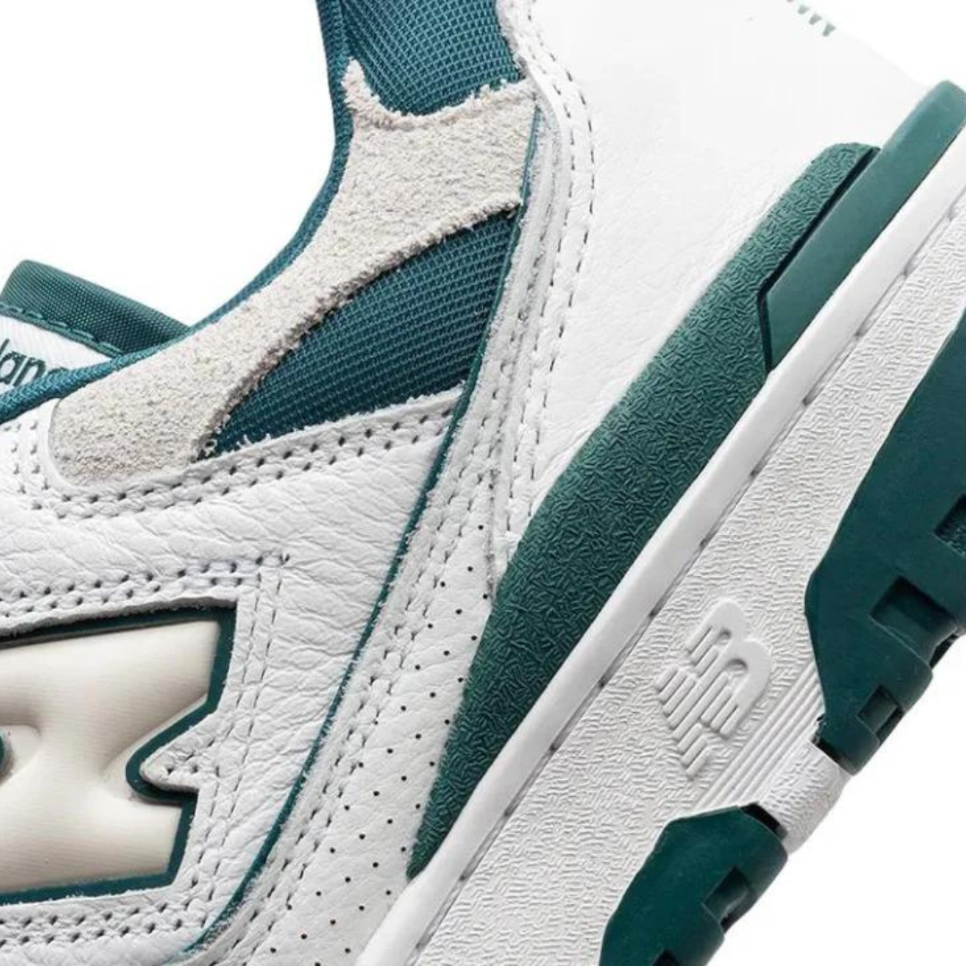New Balance 550 "White/Team vintage teal" sneakers