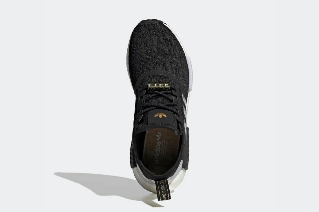 Adidas Originals NMD_R1 W 'CORE BLACK/GOLD MET./FTWR WHITE'